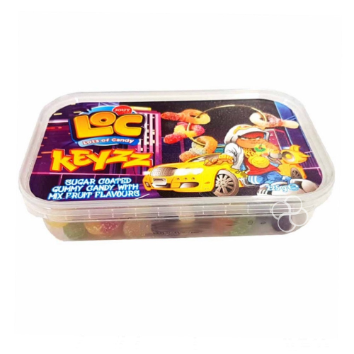 Lots of candy keyzz sugar coated gummy with mix fruit  vegan