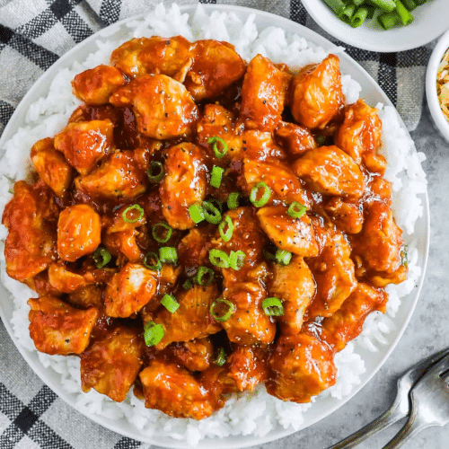 Süss-Sauer Poulet im Backteig