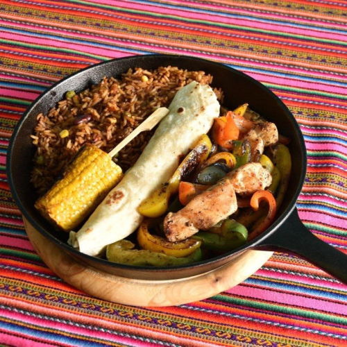 Fajita con crispy chicken