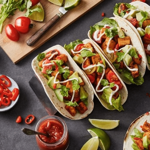 Vegetarische Tacos (3 Stück)