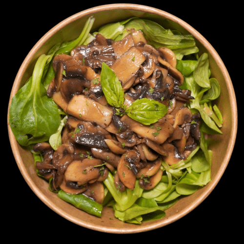 Nüsslisalat mit Champignons