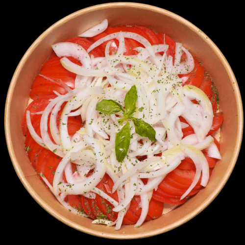Tomatensalat mit Zwiebeln