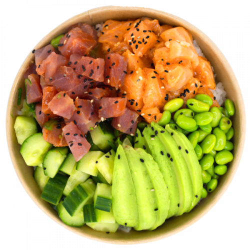 Lachs und Thunfisch Poke Bowl