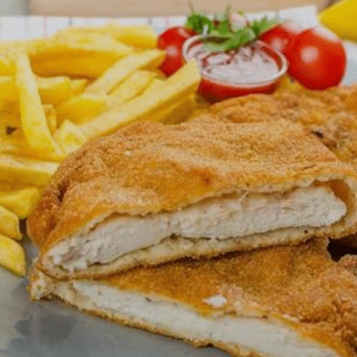 Schweinschnitzel paniert