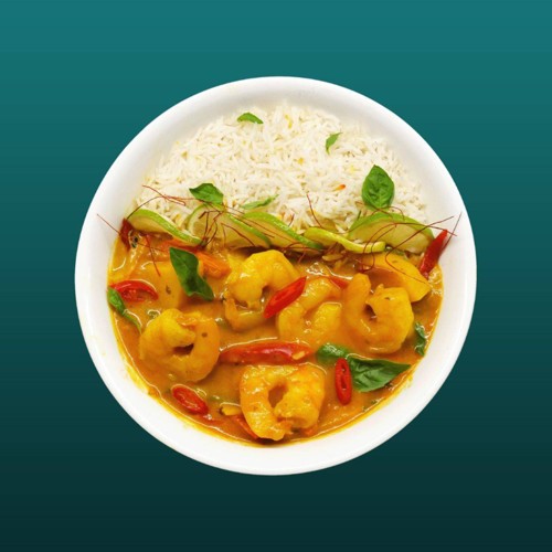 Gaeng Garee Gai with Prawns