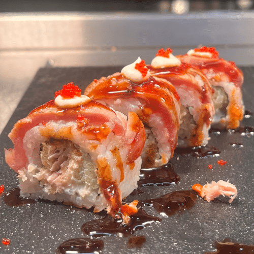 Flambeéd Tuna Roll (8stk)