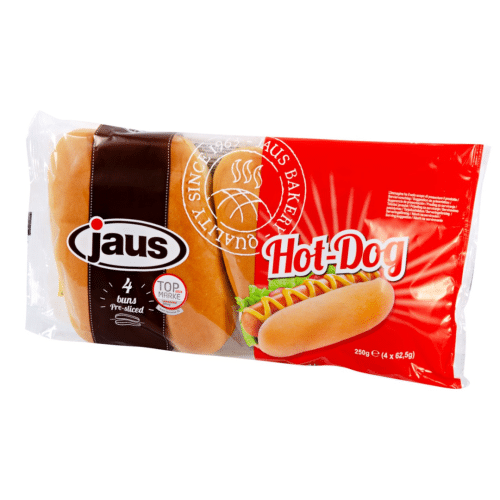 Jaus Hot Dog Buns 4 x 62.5 g
