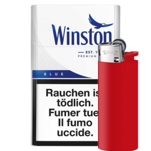 Winston Legend Blue Box Lep (20 Stück) & Feuerzeug