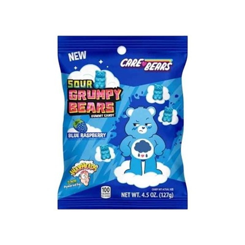 Warheads Sour Gummy Bears Blue Raspberry Flavour - (127g)