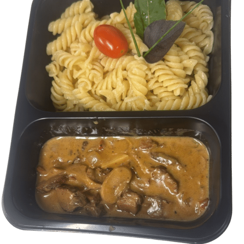 Samy's Special - Kalbsgeschnetzeltes mit Pilzen und Teigwaren