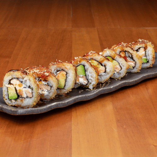 Salmon Avocado Roll (8 Stück, FRITTIERT)