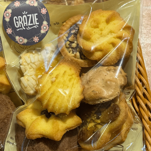 Gemischtes Sortiment an italienischem trockenem Gebäck