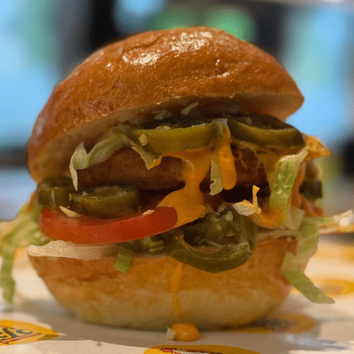 Crispy Jalapeños Vegi Burger
