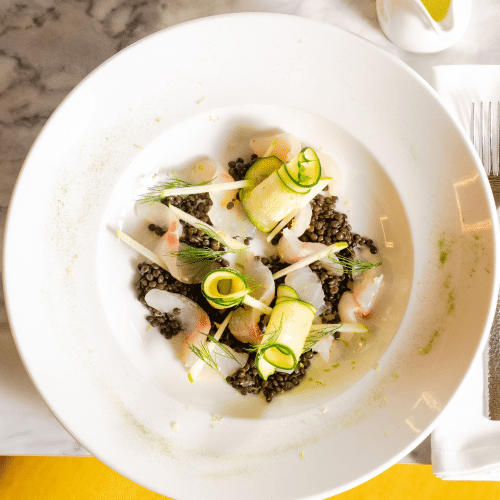 Sashimi de loup de mer