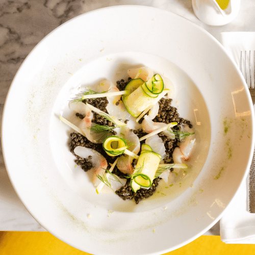 Sashimi de loup de mer