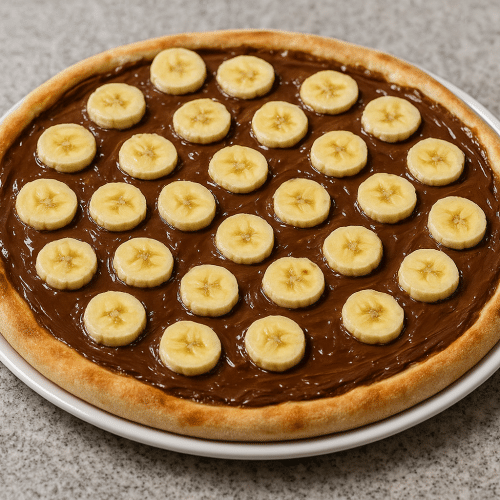 Pizza Nutella mit Bananen