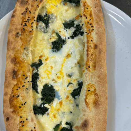 Pide mit Spinat, Ei (normale Grösse)