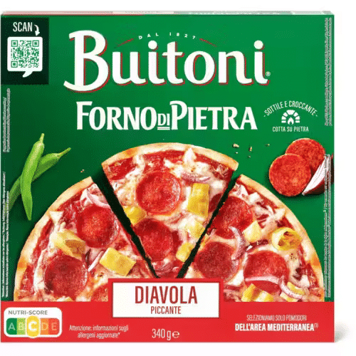 Buitoni Forno Pietra Diavolo Piccante Pizza (340g)