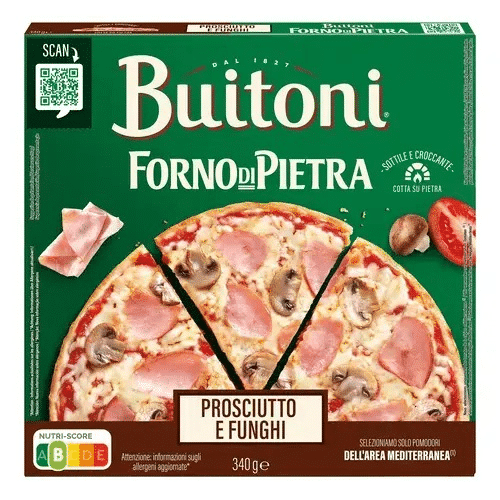 Buitoni Pizza Prosciutto e Funghi Forno di Pietra (340g)
