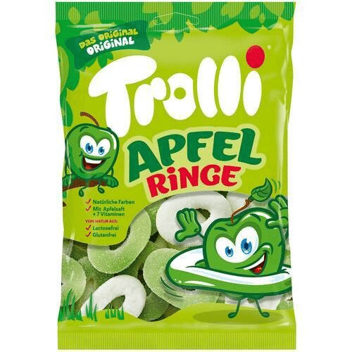 Trolli Gummibonbons Apfelringe (200g)