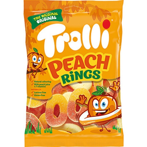 Trolli Gummibonbons Pfirsichringe (200g)