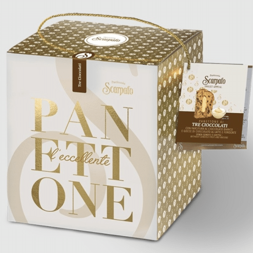 Panettone alto ai tre cioccolati