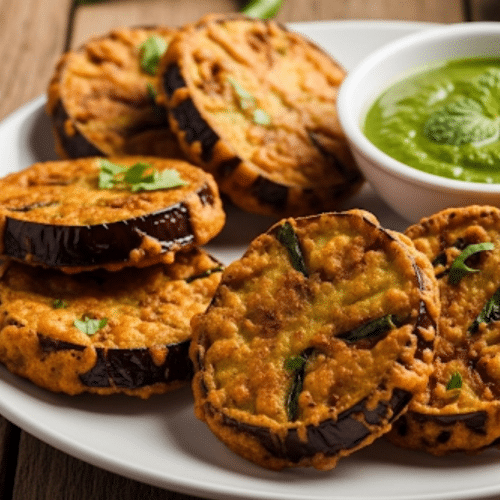 Baingun Pakora (Vegan)