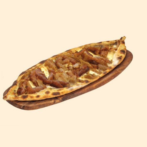 Pide mit Kebabfleisch