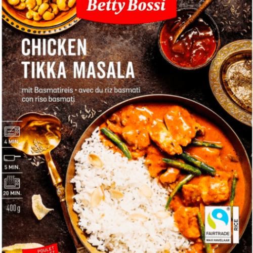 Betty Bossi Fairtrade Chicken Tikka Masala mit Basmatireis