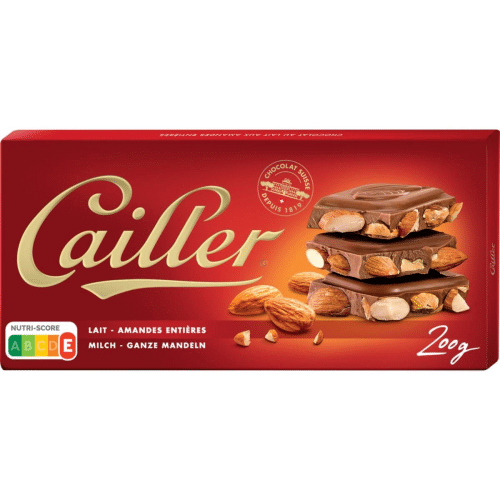 Cailler Tafelschokolade Milch mit Mandeln 200g