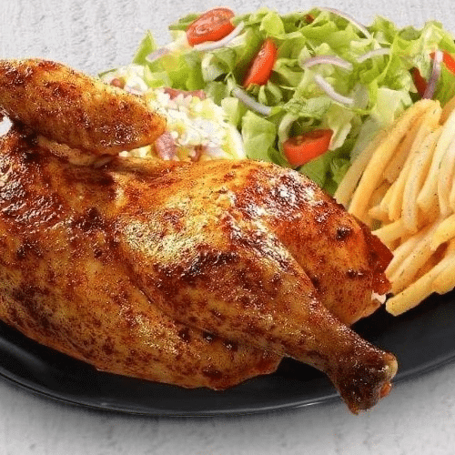 Poulet frite salat