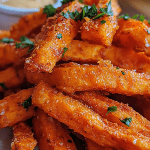 Portion de frites de patate douce