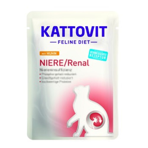 KATTOVIT Feline Diet Nassfutter Katze Niere/Renal Adult Huhn 85g