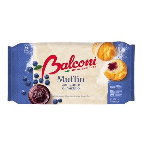 Balconi Muffin Con Cuore Di Mirtillo 240g  6x40g