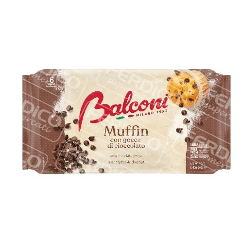 Balconi Muffin Con Gocce Di Cioccolato 240g  6x40g