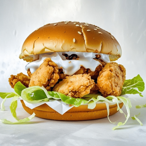 Breaded Chicken Goujons Burger
