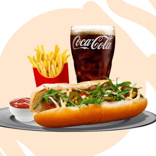 Hot 'n' Cheesy XXL (Schweinsbratwurst) Menü