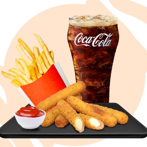 Mozarella Sticks (6 Stück) Menü