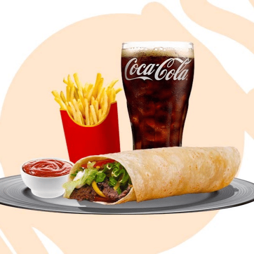 Smashed Beef Wrap Menü
