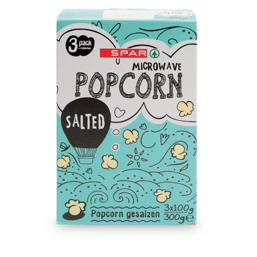 SPAR Microwave Popcorn Salted 3x100g