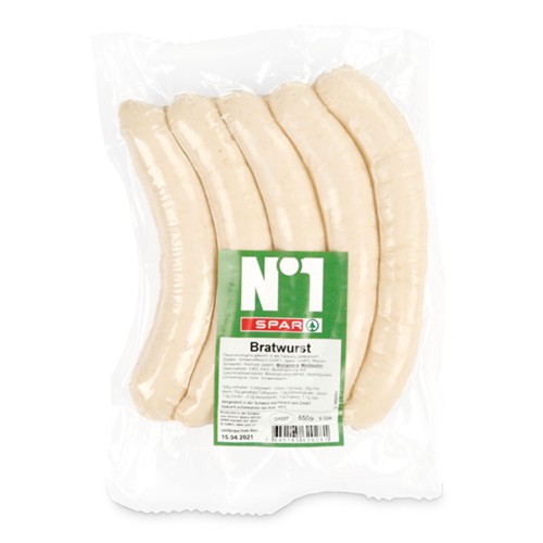 SPAR No.1  Bratwurst 5x130g