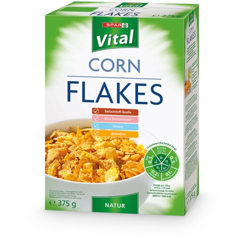 SPAR Vital Cornflakes Ohne Zucker 375g
