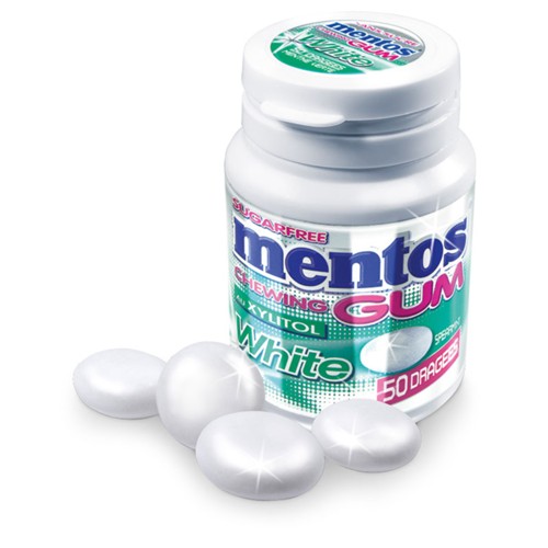 Mentosgum Whitegreen Mint Bottles 75g