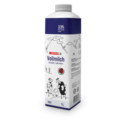 SPAR Vollmilch Past 1l