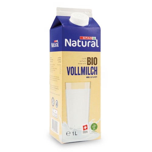 SPAR Natural Bio Vollmilch 1l
