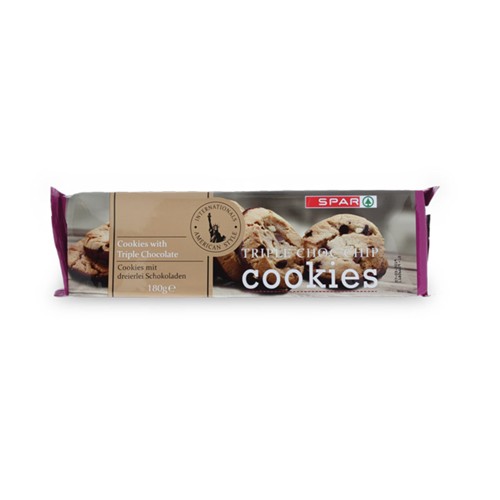SPAR Triple Chocolate Cookies 180g