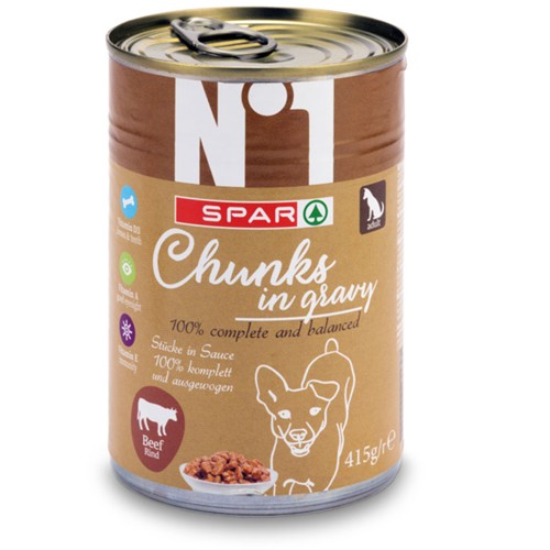 SPAR No.1 Hundenahrung Rind 415g
