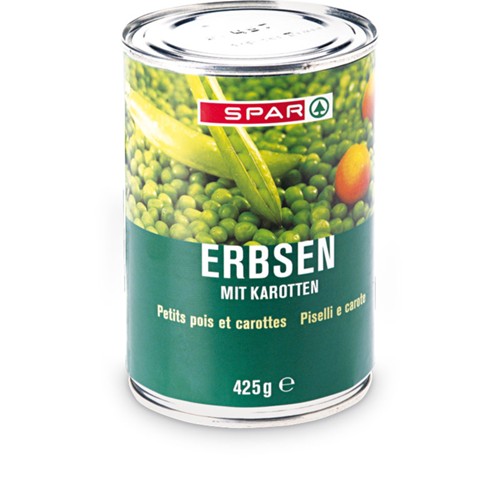 SPAR Erbsen Mit Karotten 260g