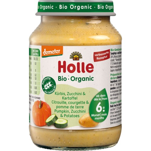 Holle Bio 6M+ Kürbis Zucchetti Kartoffeln 190g