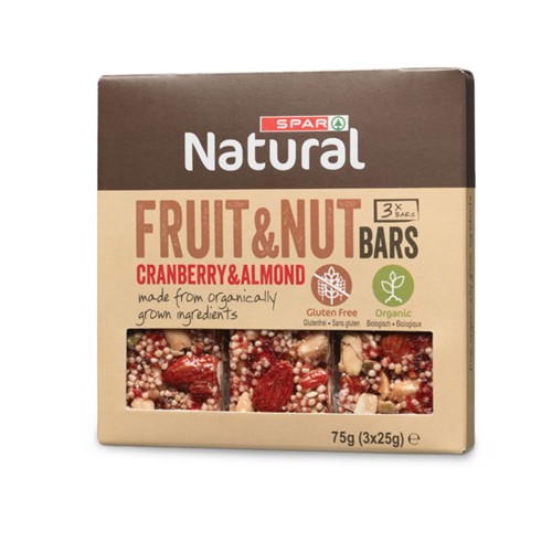 SPAR Natural Bio Riegel Cranberry 75g